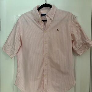 Ralph Lauren Women's Pink Striped Shirt
